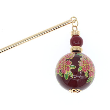 Geisha Hair Stick with Acrylic Floral Bead Tassel